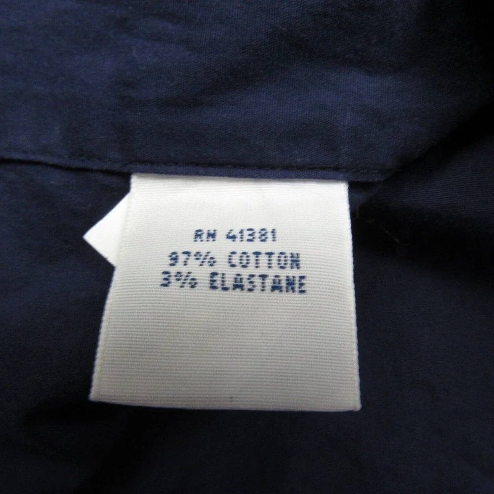 Polo Ralph Lauren Shirt Mens Extra Large Blue Stretch Poplin Button‎ Slim Fit
